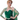 Green 1950s Showgirl Top S